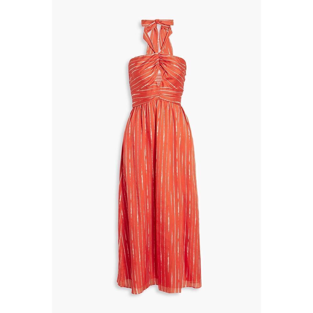 Sachin & Babi Reid Halterneck Midi Dress – Striped Georgette – Size 6 NWT - Picture 3 of 9